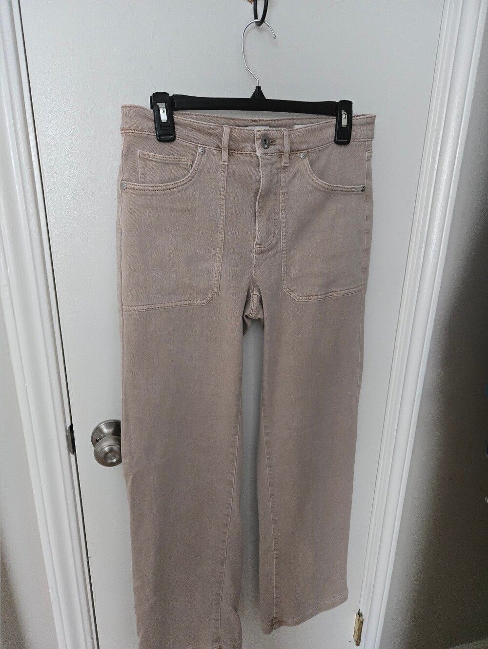 J. Jill Wide-Leg Jeans in Taupe Beige
